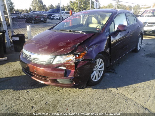 19XFB2F92CE026942 - 2012 HONDA CIVIC EXL PURPLE photo 6