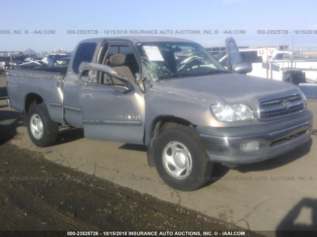 5TBRN34102S275275 - 2002 TOYOTA TUNDRA ACCESS CAB SR5 GOLD photo 1