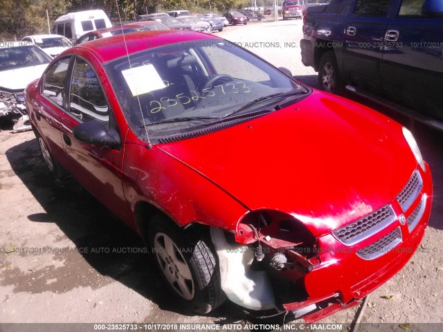 1B3ES26C14D520964 - 2004 DODGE NEON SE RED photo 1