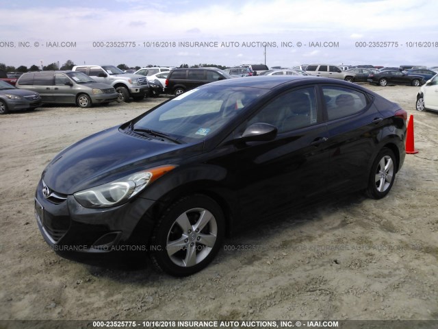 5NPDH4AE5BH002263 - 2011 HYUNDAI ELANTRA GLS/LIMITED BLACK photo 2