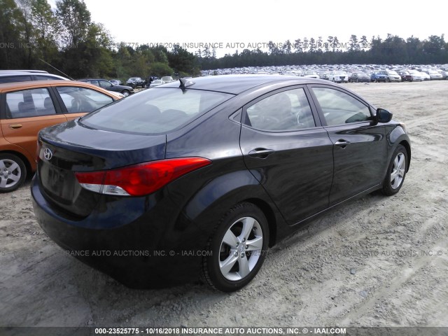 5NPDH4AE5BH002263 - 2011 HYUNDAI ELANTRA GLS/LIMITED BLACK photo 4