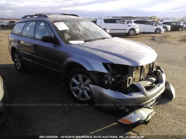 4S4BP61C697321749 - 2009 SUBARU OUTBACK 2.5I GRAY photo 1