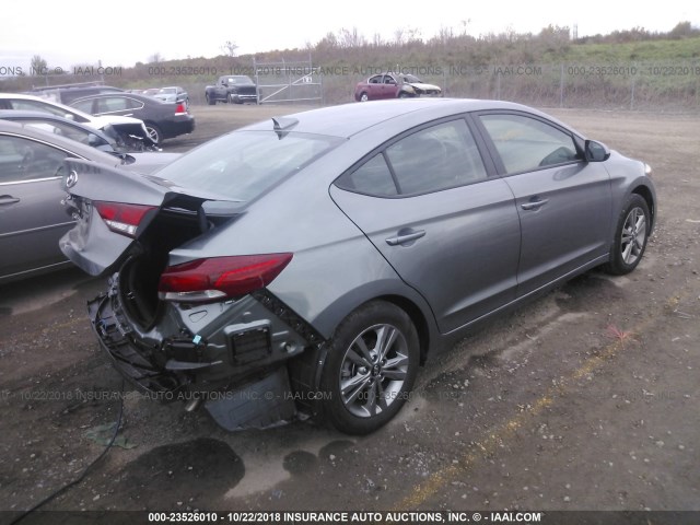 KMHD84LF8JU567290 - 2018 HYUNDAI ELANTRA SEL/VALUE/LIMITED GRAY photo 4