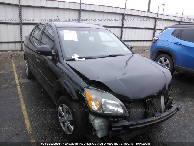 KNADH4A30A6682867 - 2010 KIA RIO LX/SX BLACK photo 1