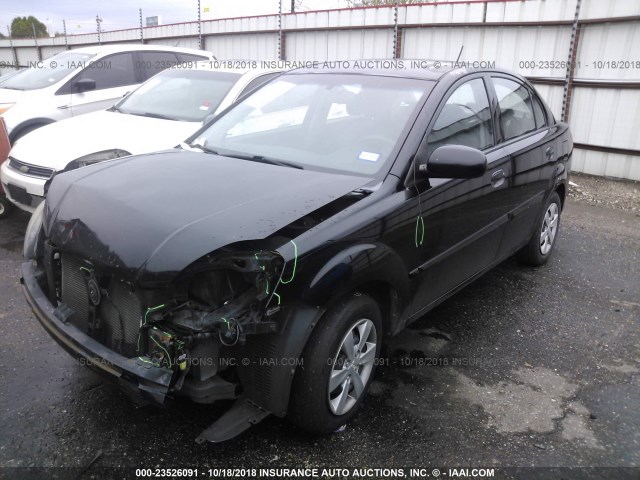 KNADH4A30A6682867 - 2010 KIA RIO LX/SX BLACK photo 2