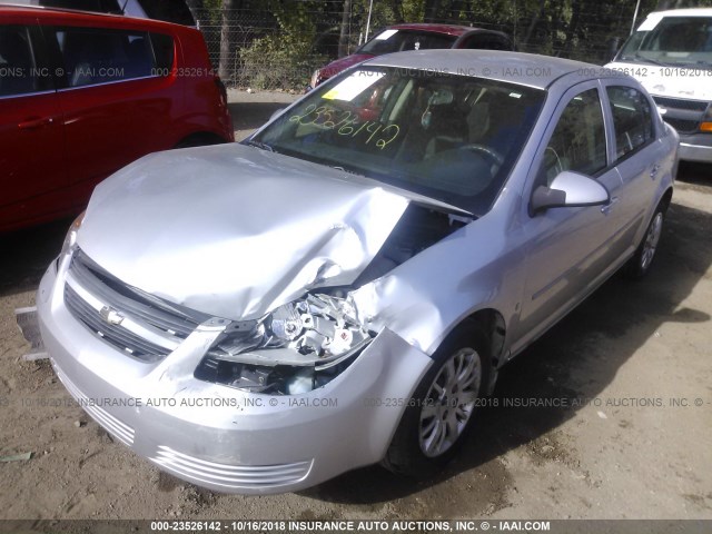 1G1AT58H797219165 - 2009 CHEVROLET COBALT LT SILVER photo 2