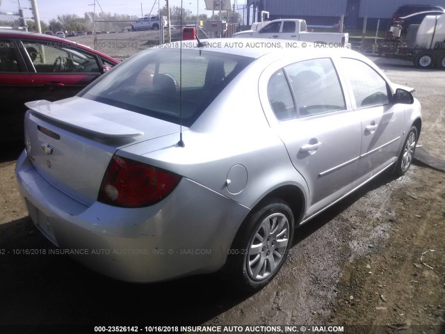 1G1AT58H797219165 - 2009 CHEVROLET COBALT LT SILVER photo 4