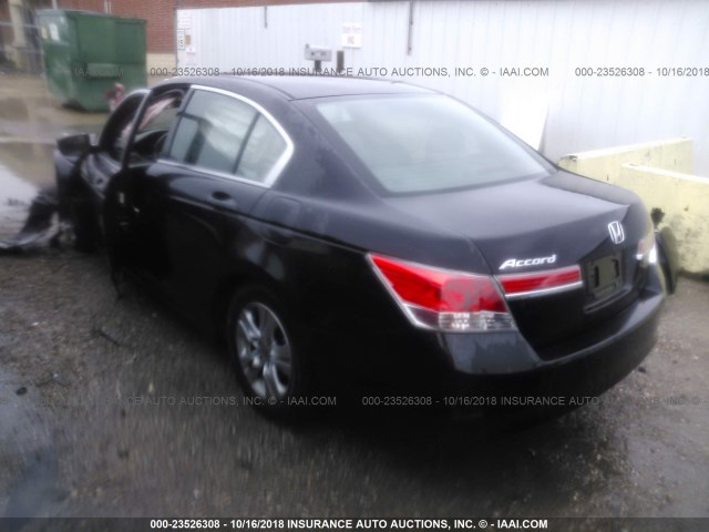 1HGCP2F6XCA200156 - 2012 HONDA ACCORD SE BLACK photo 3