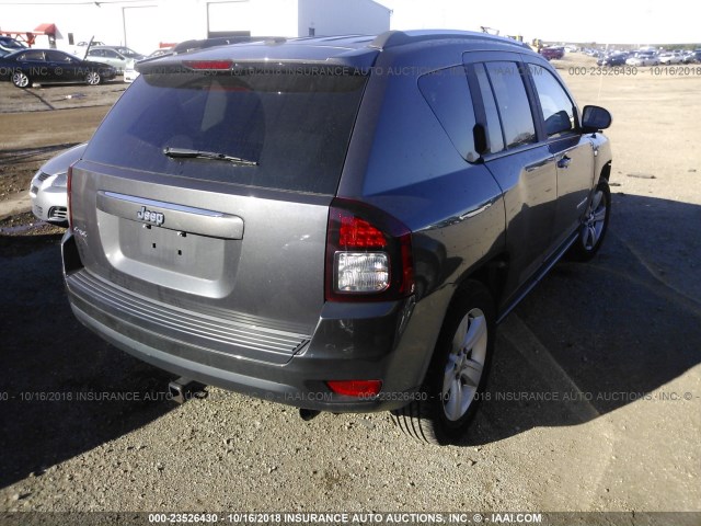 1C4NJDBB7ED740931 - 2014 JEEP COMPASS SPORT GRAY photo 4