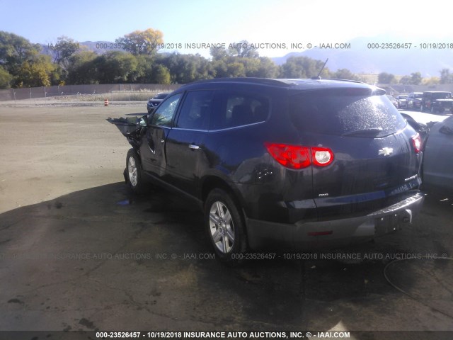 1GNKVGED9BJ330643 - 2011 CHEVROLET TRAVERSE LT BLUE photo 3