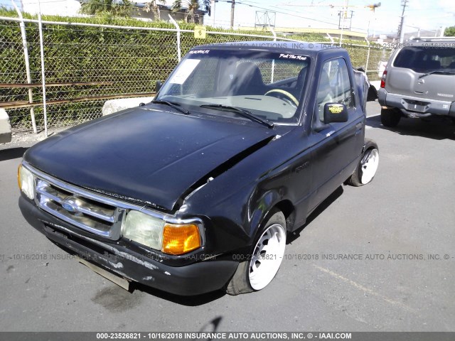 1FTCR10AXVTA70905 - 1997 FORD RANGER BLACK photo 2