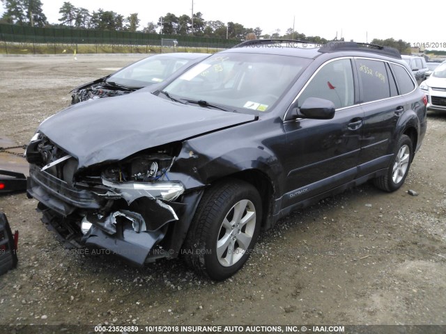 4S4BRBCC7D3240663 - 2013 SUBARU OUTBACK 2.5I PREMIUM GRAY photo 2