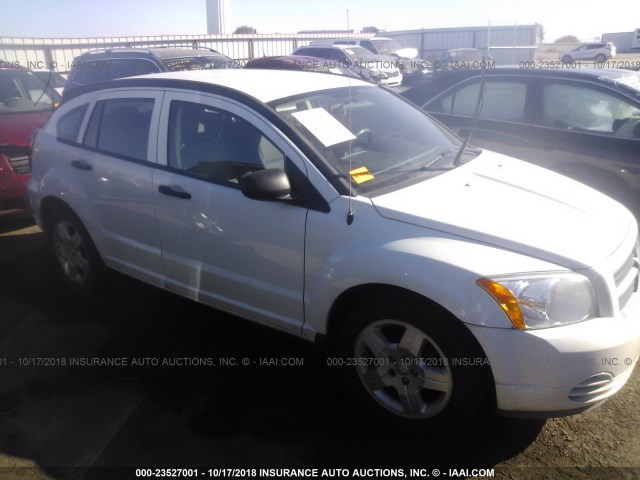 1B3HB48B58D738733 - 2008 DODGE CALIBER SXT WHITE photo 1