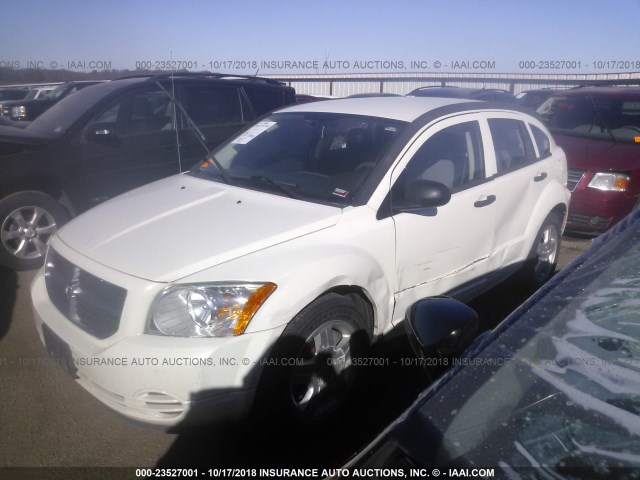 1B3HB48B58D738733 - 2008 DODGE CALIBER SXT WHITE photo 2