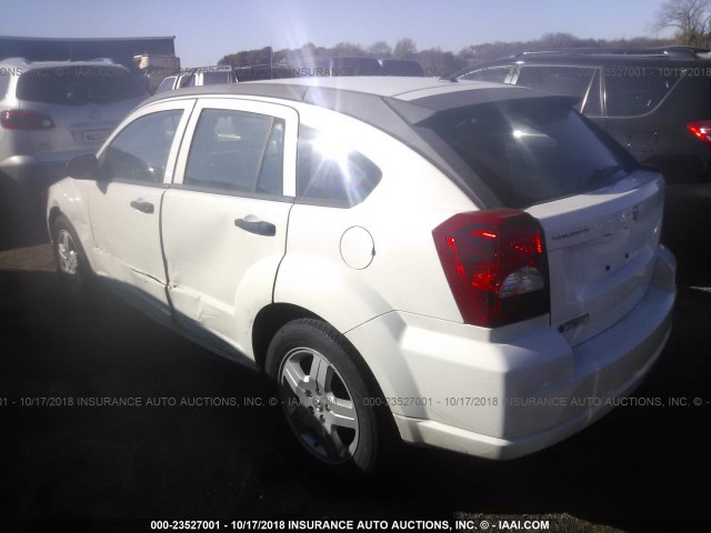 1B3HB48B58D738733 - 2008 DODGE CALIBER SXT WHITE photo 3