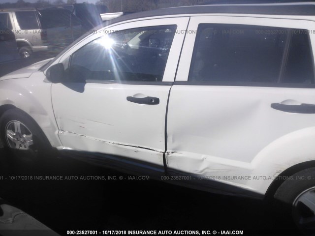 1B3HB48B58D738733 - 2008 DODGE CALIBER SXT WHITE photo 6