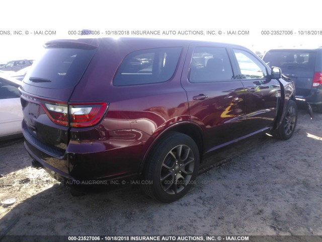 1C4RDJDG6GC453797 - 2016 DODGE DURANGO LIMITED RED photo 4