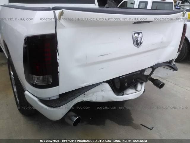 1C6RR6MT8GS108280 - 2016 RAM 1500 SPORT WHITE photo 6