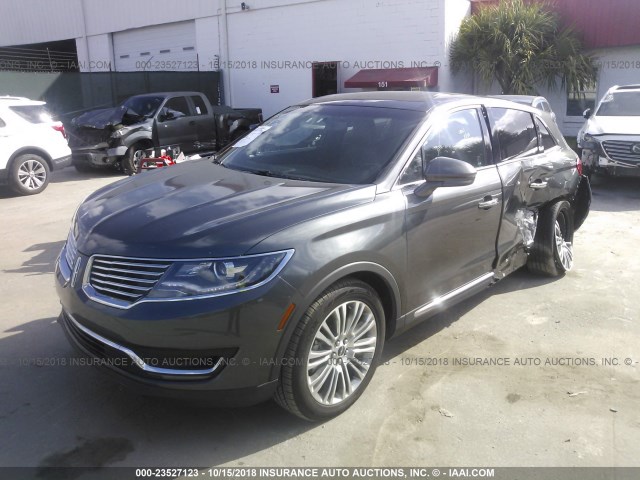 2LMPJ6LR2JBL17982 - 2018 LINCOLN MKX RESERVE Մոխրագույն լուսանկար 2
