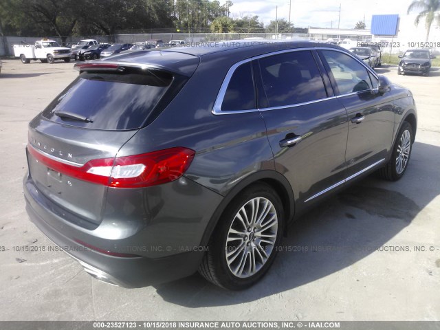 2LMPJ6LR2JBL17982 - 2018 LINCOLN MKX RESERVE Մոխրագույն լուսանկար 4