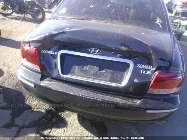 KMHWF35H62A623544 - 2002 HYUNDAI SONATA GLS/LX BLACK photo 6