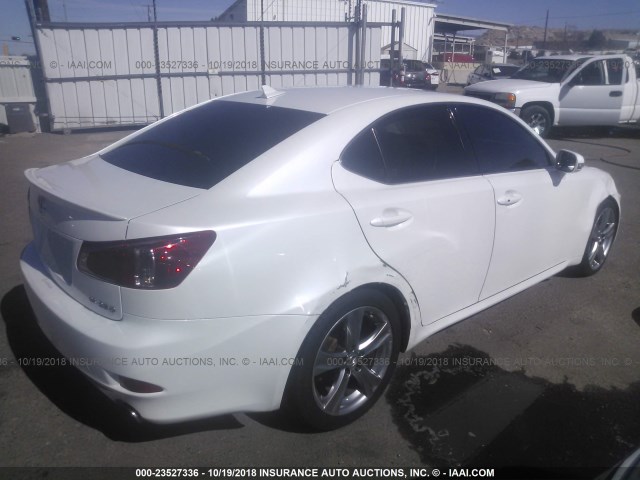 JTHBF5C29C5167397 - 2012 LEXUS IS 250 WHITE photo 4