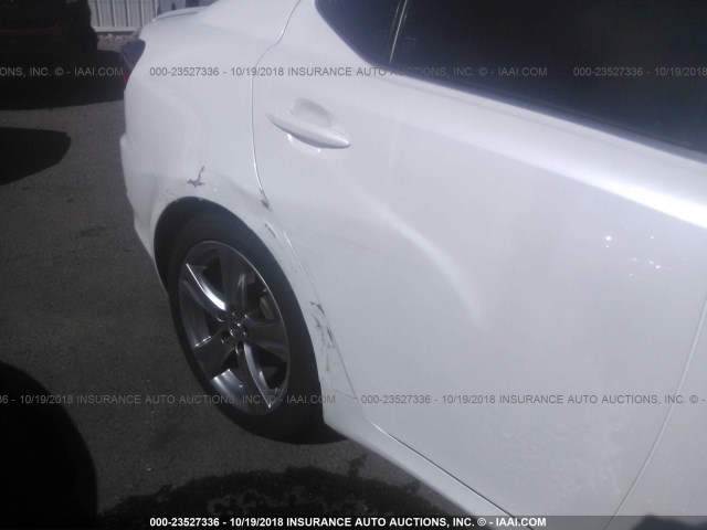 JTHBF5C29C5167397 - 2012 LEXUS IS 250 WHITE photo 6