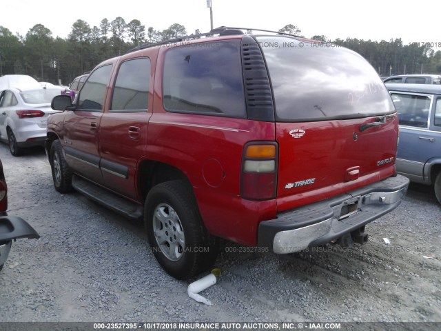 1GNEK13T51J106975 - 2001 CHEVROLET TAHOE K1500 RED photo 3