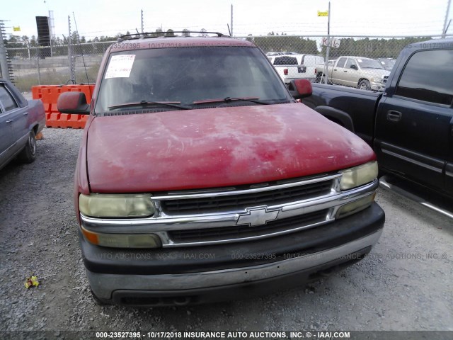 1GNEK13T51J106975 - 2001 CHEVROLET TAHOE K1500 RED photo 6