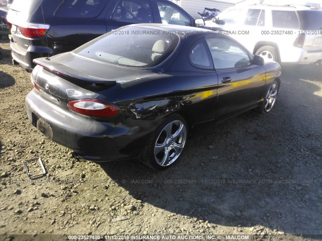 KMHJG24F3WU105011 - 1998 HYUNDAI TIBURON BLACK photo 4