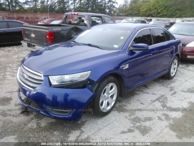 1FAHP2E89DG123632 - 2013 FORD TAURUS SEL BLUE photo 2