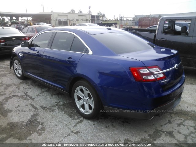 1FAHP2E89DG123632 - 2013 FORD TAURUS SEL BLUE photo 3