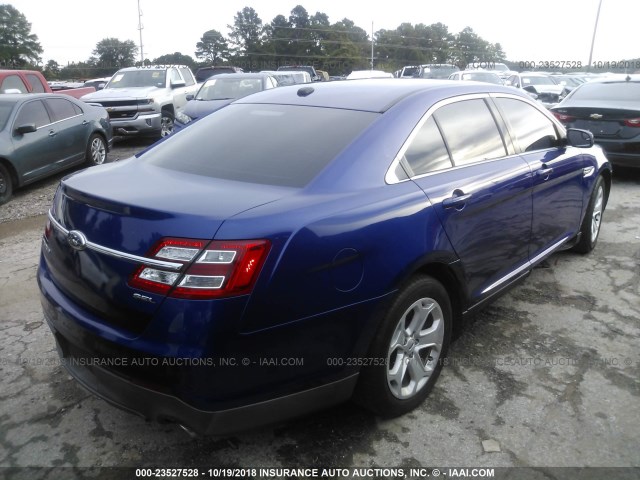 1FAHP2E89DG123632 - 2013 FORD TAURUS SEL BLUE photo 4