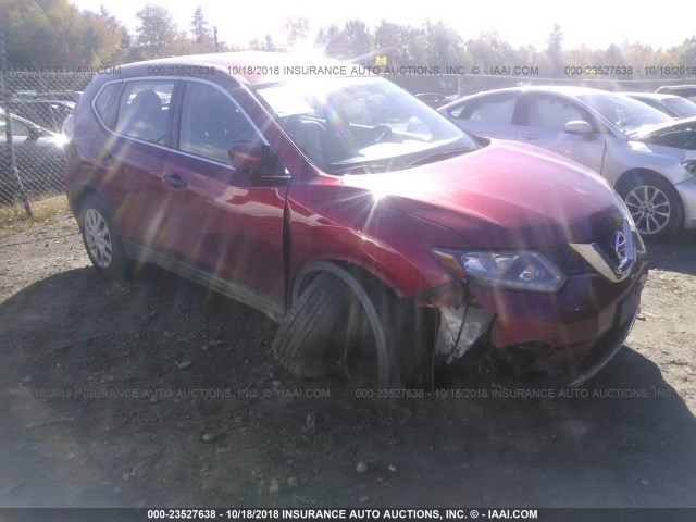 KNMAT2MVXGP717715 - 2016 NISSAN ROGUE S/SL/SV MAROON photo 1