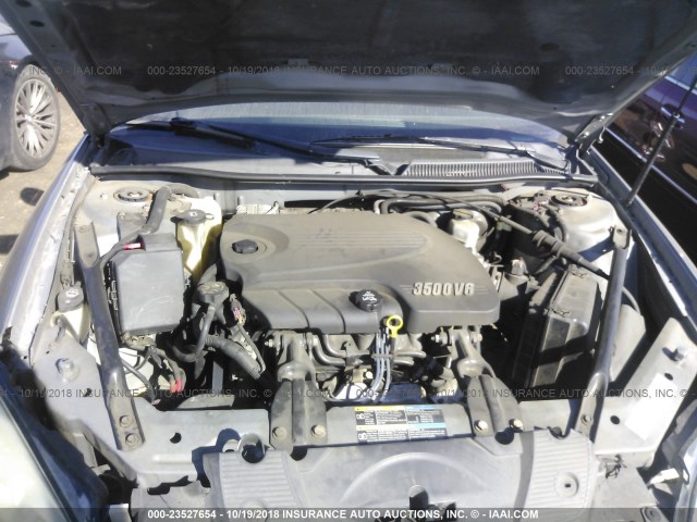 2G1WM15K269312200 - 2006 CHEVROLET MONTE CARLO LT SILVER photo 10