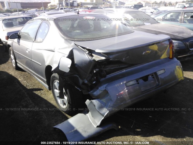 2G1WM15K269312200 - 2006 CHEVROLET MONTE CARLO LT SILVER photo 3