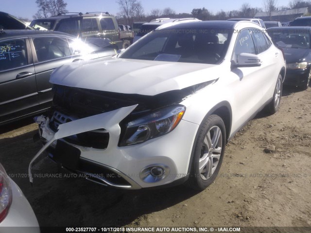 WDCTG4GB8JJ521822 - 2018 MERCEDES-BENZ GLA 250 4MATIC WHITE photo 2