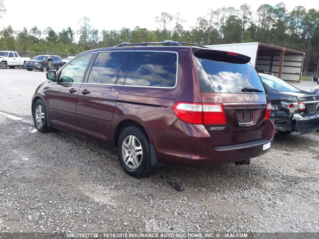 5FNRL38747B413228 - 2007 HONDA ODYSSEY EXL MAROON photo 3