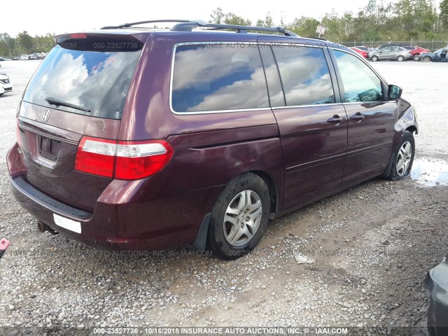 5FNRL38747B413228 - 2007 HONDA ODYSSEY EXL MAROON photo 4