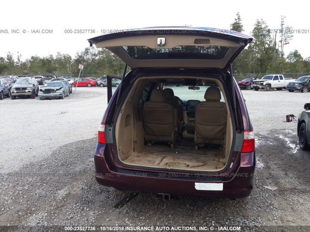 5FNRL38747B413228 - 2007 HONDA ODYSSEY EXL MAROON photo 8