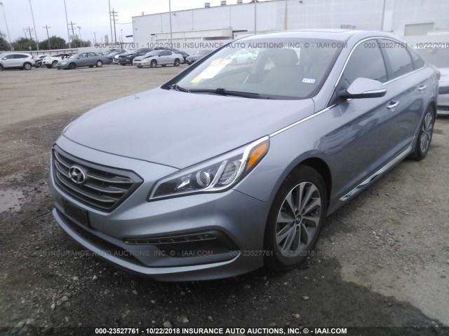 5NPE34AF7HH437287 - 2017 HYUNDAI SONATA SPORT/LIMITED GRAY photo 2