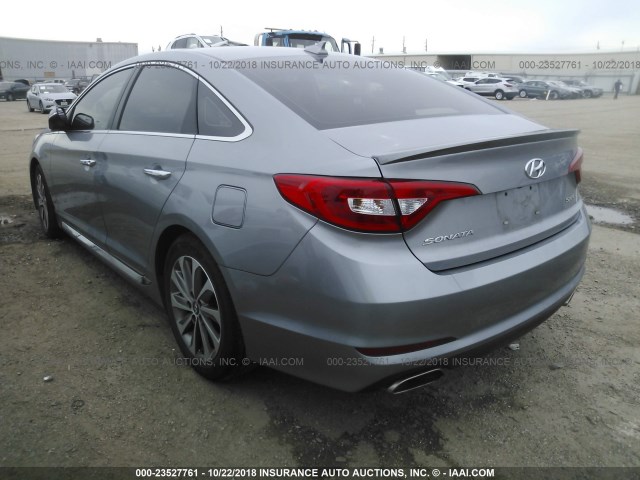 5NPE34AF7HH437287 - 2017 HYUNDAI SONATA SPORT/LIMITED GRAY photo 3