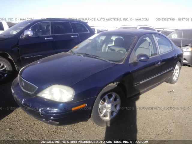 1MEFM53U8YG610482 - 2000 MERCURY SABLE LS BLUE photo 2