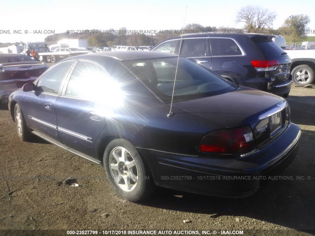 1MEFM53U8YG610482 - 2000 MERCURY SABLE LS BLUE photo 3