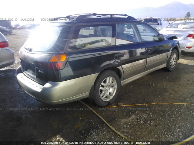 4S3BH675826614204 - 2002 SUBARU LEGACY OUTBACK AWP BLUE photo 4