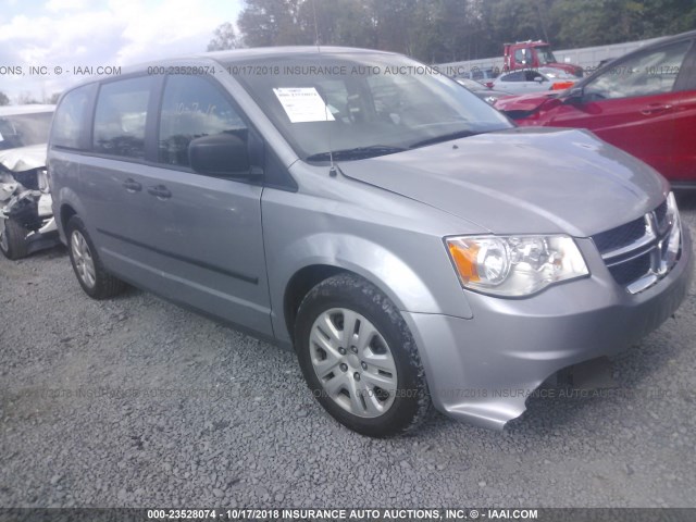 2C4RDGBG5GR365188 - 2016 DODGE GRAND CARAVAN SE SILVER photo 1