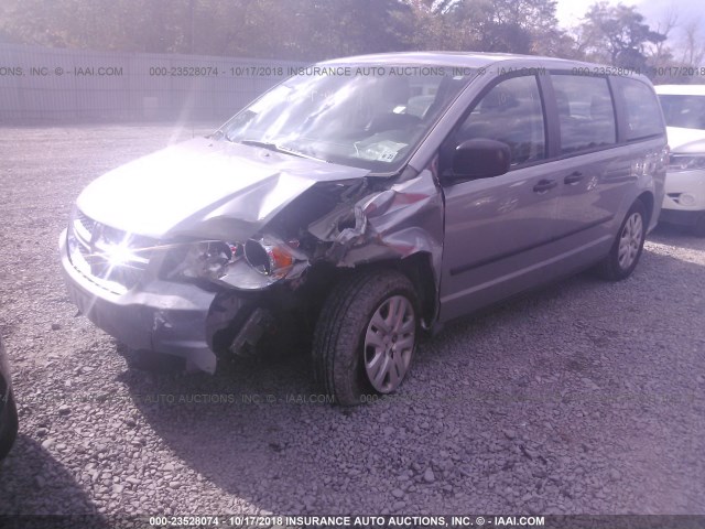 2C4RDGBG5GR365188 - 2016 DODGE GRAND CARAVAN SE SILVER photo 2