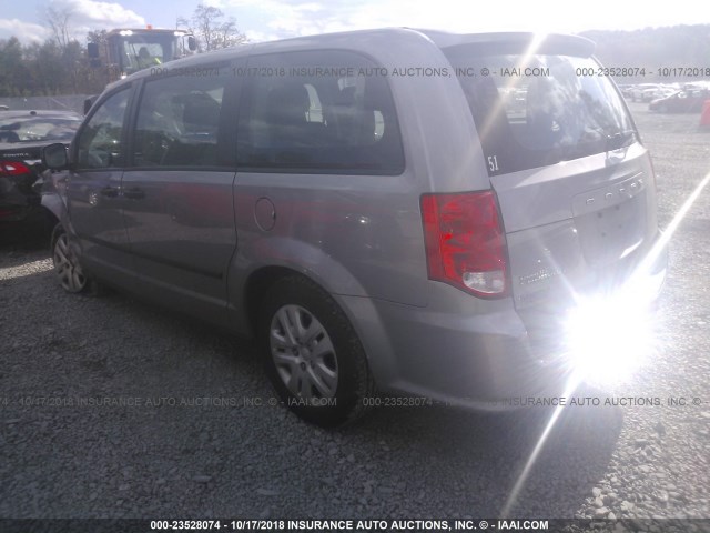 2C4RDGBG5GR365188 - 2016 DODGE GRAND CARAVAN SE SILVER photo 3