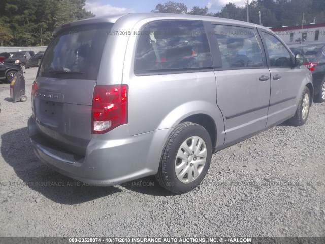 2C4RDGBG5GR365188 - 2016 DODGE GRAND CARAVAN SE SILVER photo 4