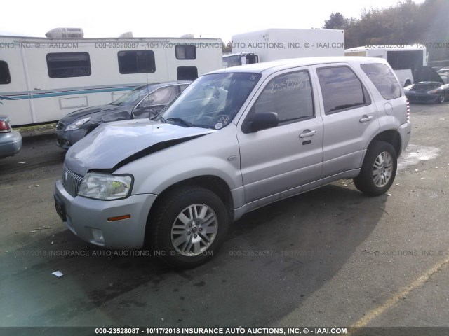 4M2CU57146KJ12885 - 2006 MERCURY MARINER SILVER photo 2